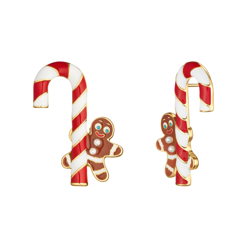 Festive Candy Cane Earrings for Kids